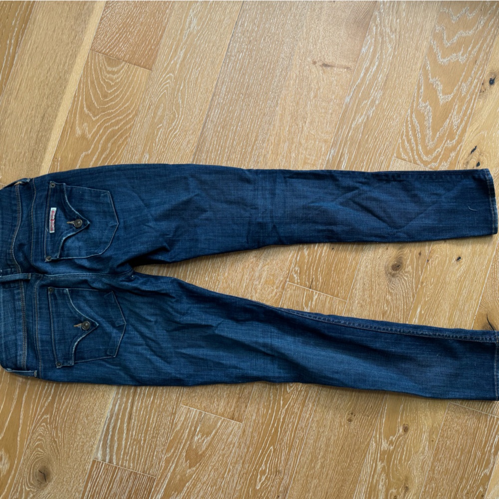 Hudson flap pocket jeans.